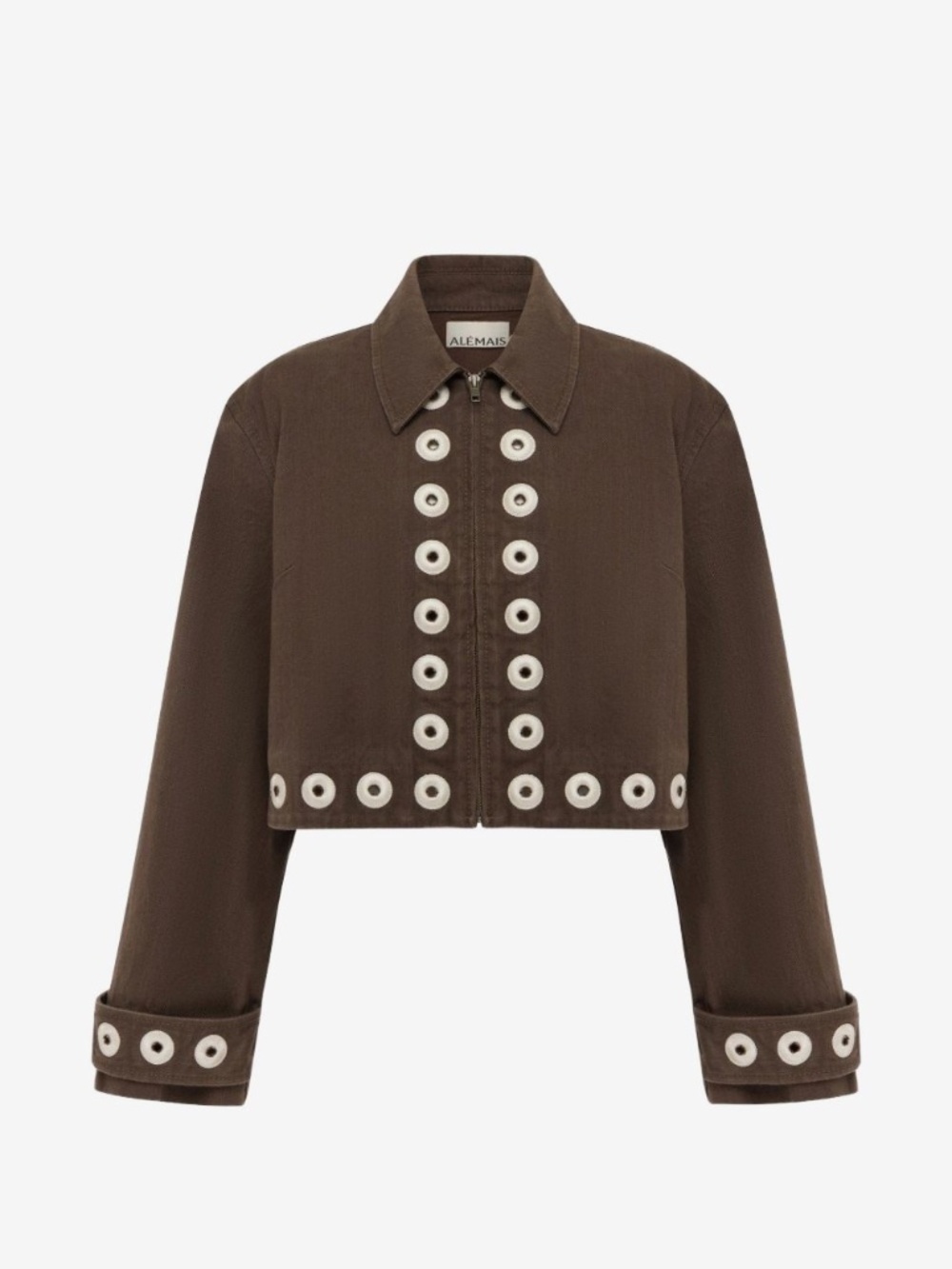 Alemais Tobe eyelet-embellished cropped jacket